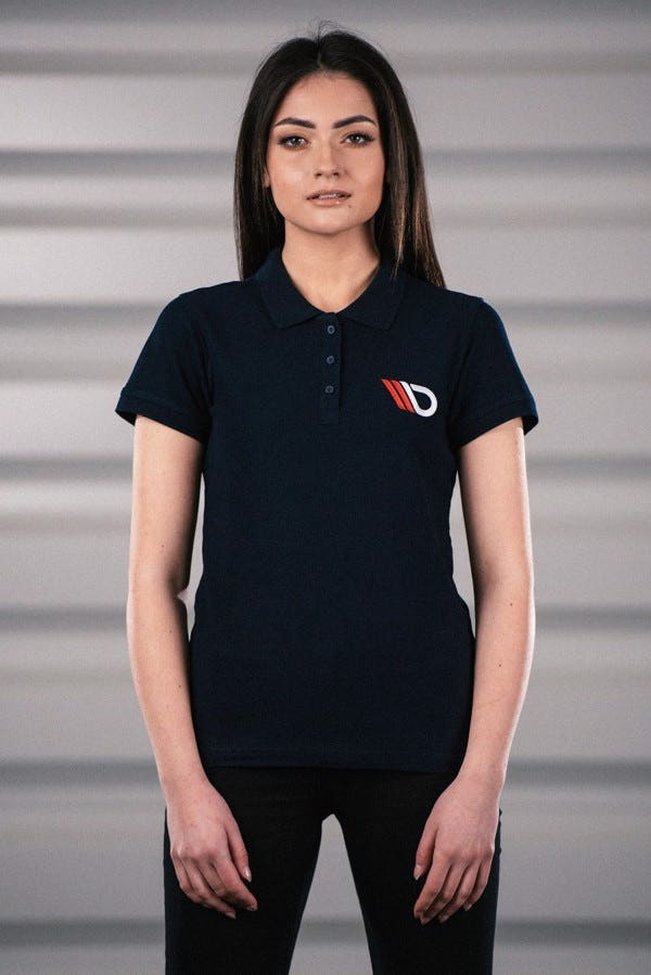Maxton Womens Navy Blue Polo Shirt - XS
