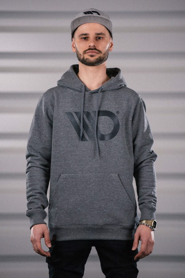 Maxton Mens Gray Hoodie - 2XL