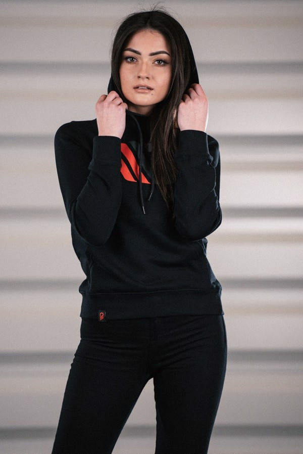 Maxton Womens Black Hoodie - XS
