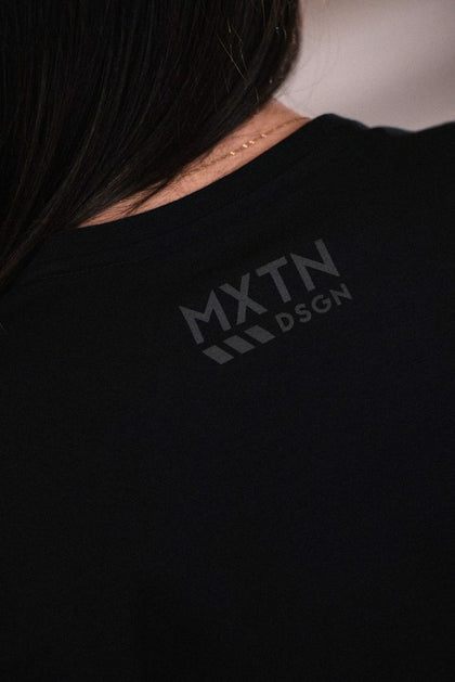 Maxton Womens Black T-Shirt With Grey Logo - L – produktbillede 3