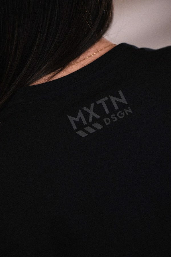 Maxton Womens Black T-Shirt With Grey Logo - L – produktbillede 3