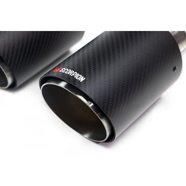 Scorpion Twin 100mm Carbon Fiber Ascari Trim - Audi TT 8N