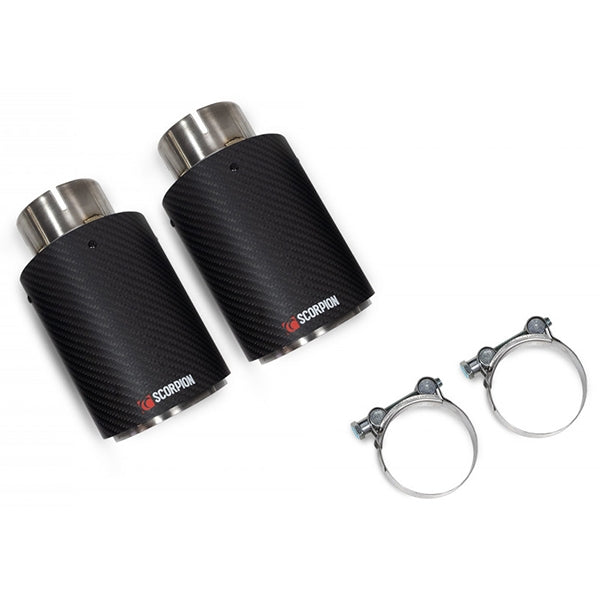 Scorpion Twin 100mm Carbon Fiber Ascari Trim - Audi TT 8N
