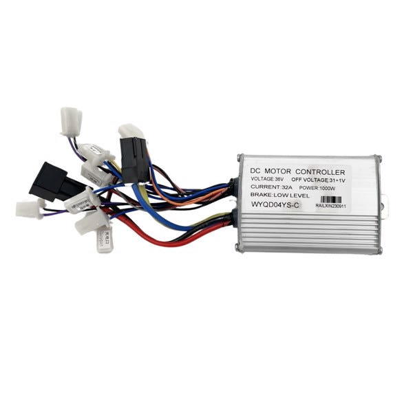 Styreboks 1000W til Mini EL ATV 36V med flere tilslutningskabler og robust aluminiumskabinet til el-køretøjer.