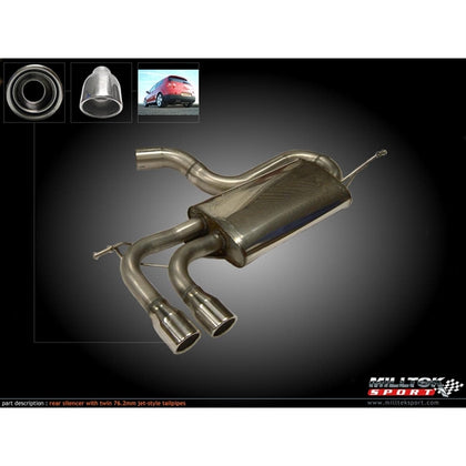 Milltek cat-back udstødning til Volkswagen Golf Mk5 GTi 2.0T FSI, resoneret – billede 6
