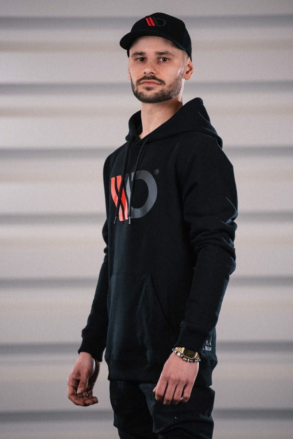 Maxton Mens Black Hoodie - 3XL