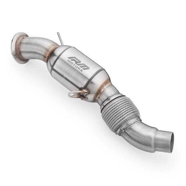 RM Motors Downpipe BMW E60, E61 525d, 530d, 530xd M57N2 + Katalysator Emissionsstandard - Euro 3, Kapacitet - 100 cpsi
