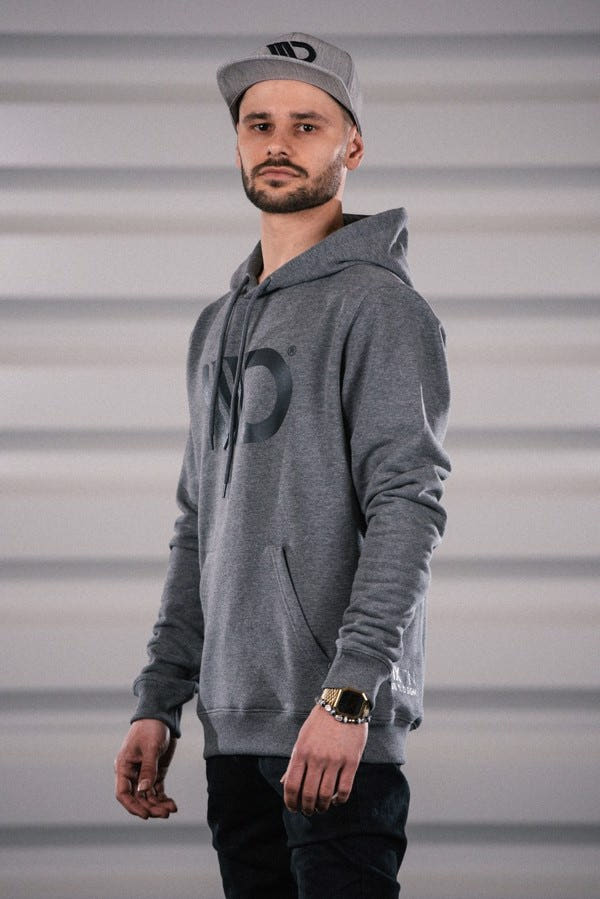 Maxton Mens Gray Hoodie - L