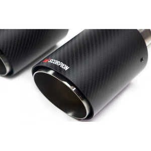 Scorpion Twin 90mm Carbon Fibre Ascari Trim - Audi RS3 - Ascari