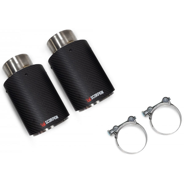 Scorpion Twin 90mm Carbon Fibre Ascari Trim - Audi RS3 - Ascari