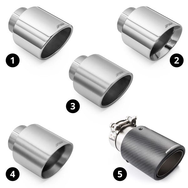 RM Motors Complete exhaust system AUDI S3 8Y 2.0 TFSI Sedan Beginning - Downpipe +straight pipe, AUDI tips - 1