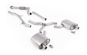 Milltek endrør til Non-Resonated (Louder) Fit to OE Outlets on Rear Diffuser (No Tips) Audi A4 2.0 B9.5 Quattro