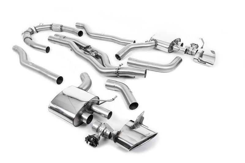 Milltek cat-back udstødning til Audi RS6 C8 4.0 V8 bi-turbo, ikke-resoneret, polerede tips
