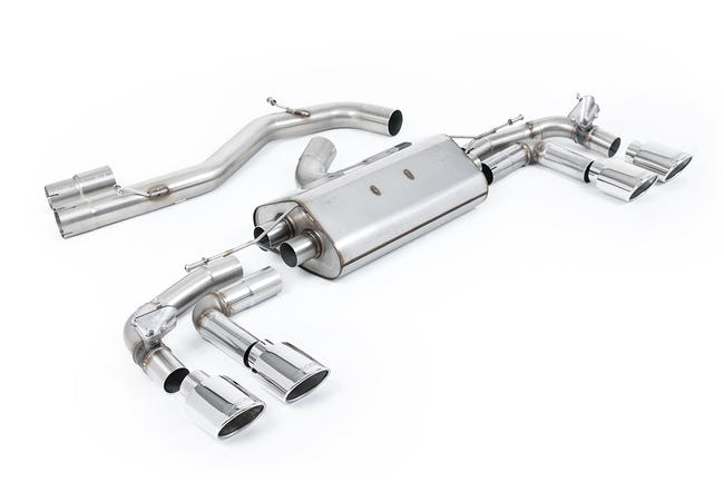 Milltek Cat-Back udstødning – Audi S3 2.0 TFSI Quattro Sportback 310PS 8Y – ikke-resoneret – produktbillede 1