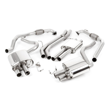 Milltek cat-back udstødning til Audi S4 3.0 Turbo V6 B9 - Sedan & Avant, resoneret, sorte tips – billede 2