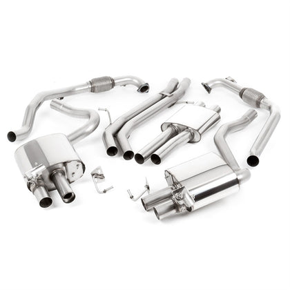 Milltek cat-back udstødning til Audi S4 3.0 Turbo V6 B9 – Sedan & Avant, resoneret, polerede tips
