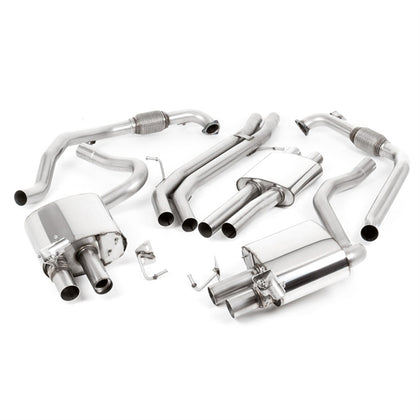 Milltek cat-back udstødning til Audi S4 3.0 Turbo V6 B9 – Sedan & Avant, resoneret, tips i børstet titanium – billede 2
