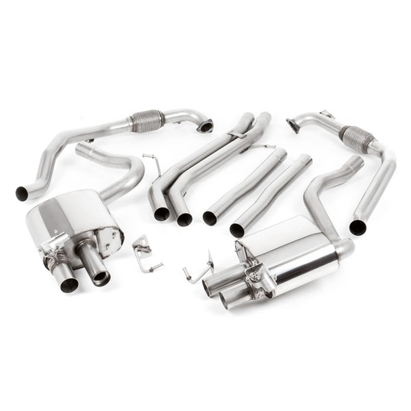 Milltek cat-back udstødning til Audi S4 3.0 Turbo V6 B9 - Sedan & Avant, ikke-resoneret, sorte tips – billede 2