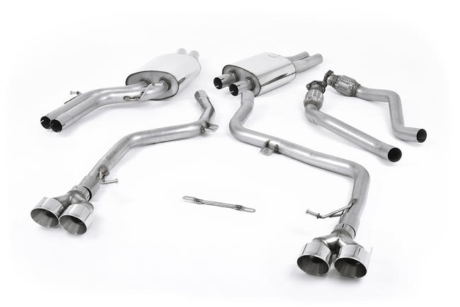Milltek cat-back udstødning til Audi S5 3.0 TFSI B8.5 Coupé & Cabriolet - Polished, ikke-resoneret, polerede tips