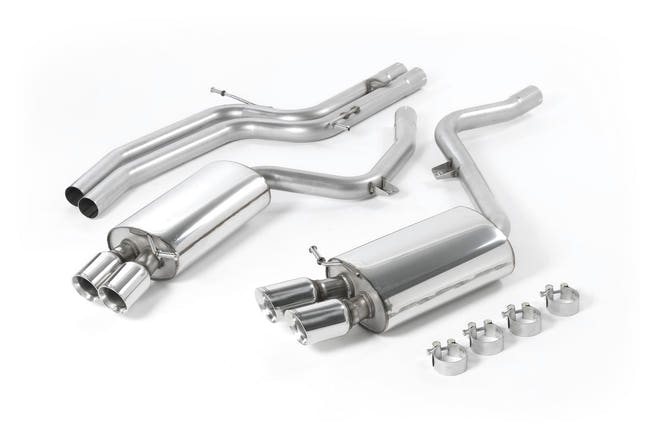 Milltek cat-back udstødning til Audi S5 4.2 V8 B8 Coupé, ikke-resoneret, polerede tips
