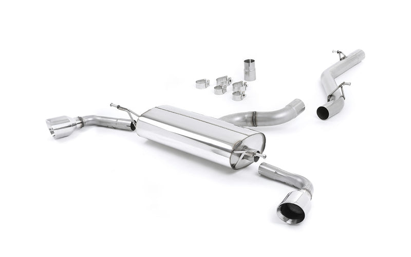 Milltek cat-back udstødning til Audi TT Mk2 3.2 quattro, ikke-resoneret, polerede tips