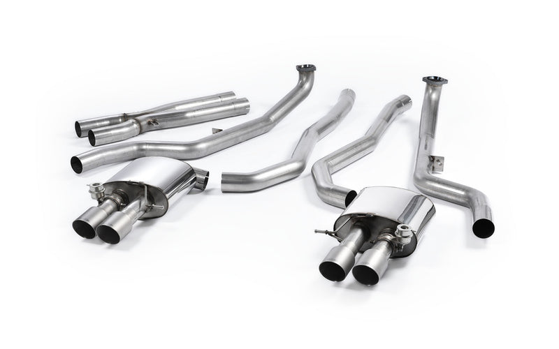 Milltek cat-back udstødning til BMW 5-serie M5 Sedan M TwinPower Turbo V8 (F10), tips i børstet titanium