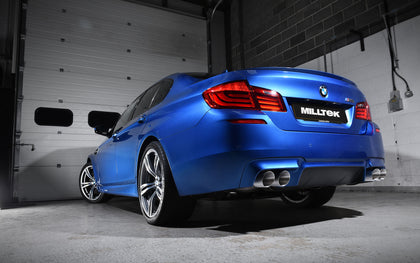 Milltek cat-back udstødning til BMW 5-serie M5 Sedan M TwinPower Turbo V8 (F10), tips i børstet titanium – billede 2
