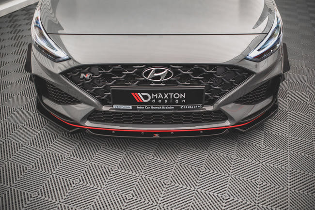 Maxton frontsplitter til Hyundai I30 N / I30 N-Line Hatchback/Fastback Mk3 Facelift – blank sort – billede 2 af 5