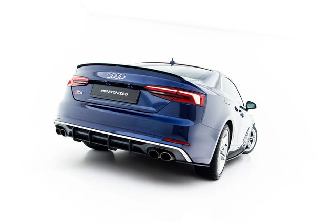 Maxton spoiler cap til Audi A5 S-Line F5 Coupe – blank sort – billede 2 af 5