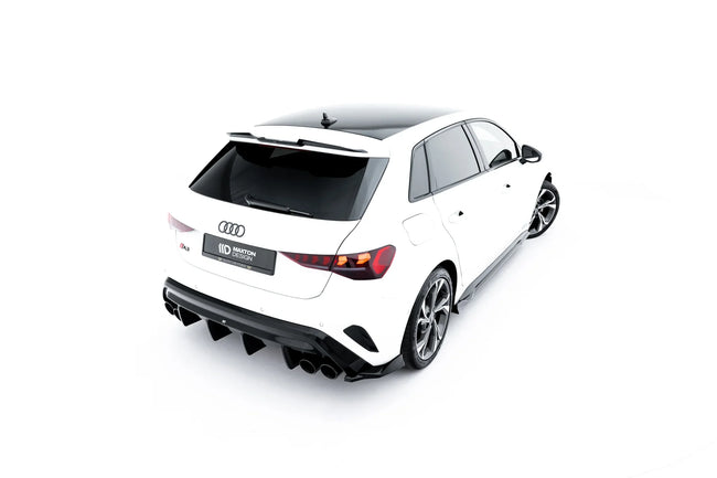 Maxton spoiler cap til Audi RS3 / S3 / A3 S-Line Sportback 8Y – blank sort – billede 1 af 6