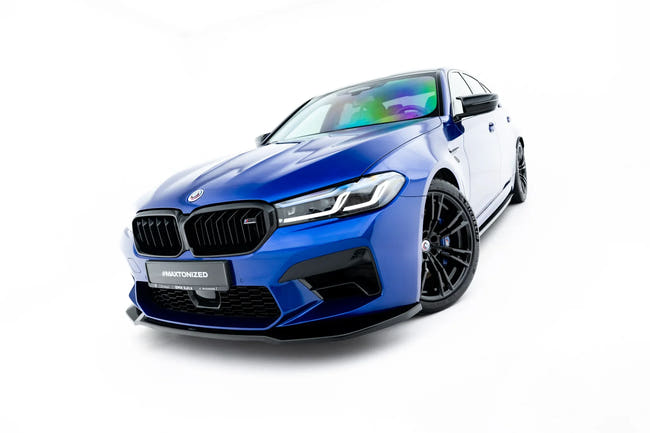 Maxton frontsplitter til BMW M5 F90 Facelift – blank sort – billede 1 af 8