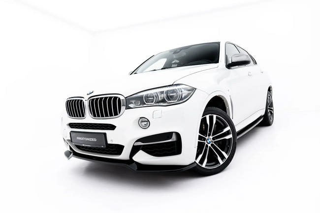 Maxton frontsplitter til BMW X6 M-Pack F16 – blank sort – billede 1 af 8