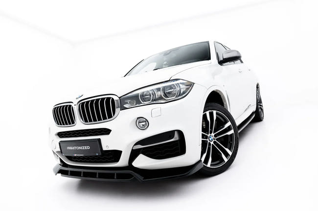Maxton frontsplitter til BMW X6 M-Pack F16 – blank sort – billede 1 af 8