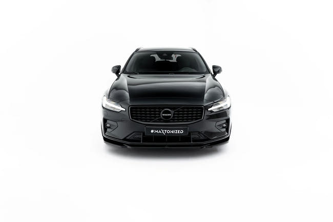 Maxton frontsplitter til Volvo S60/V60 R-Design Mk3 – blank sort – billede 2 af 7