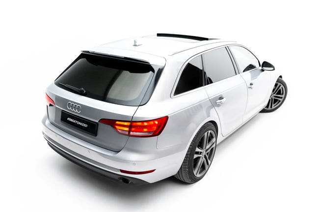 Maxton spoiler cap til Audi S4 / A4 S-Line Avant B9 / B9 Facelift – blank sort – billede 1 af 5