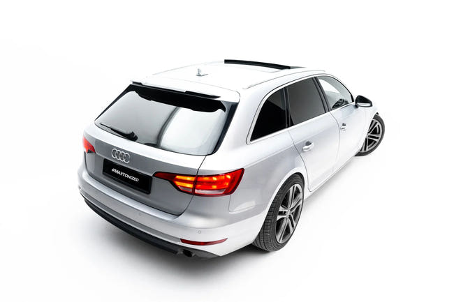 Maxton spoiler cap til Audi S4 / A4 S-Line Avant B9 – blank sort – billede 1 af 5