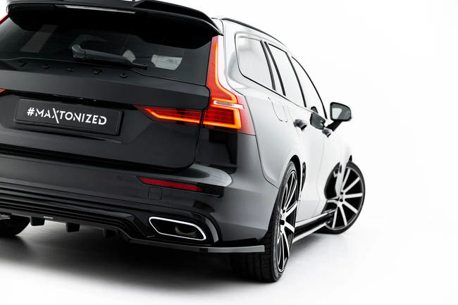 Maxton rear splitter til Volvo S60/V60 R-Design Mk3 – blank sort – billede 2 af 7