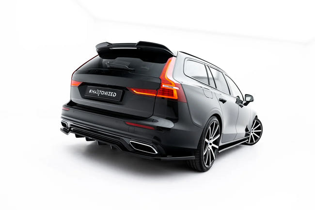 Maxton rear splitter til Volvo S60/V60 R-Design Mk3 – blank sort – billede 1 af 7