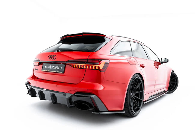 Maxton spoiler cap til Audi RS6 C8 / C8 Facelift – blank sort – billede 2 af 8