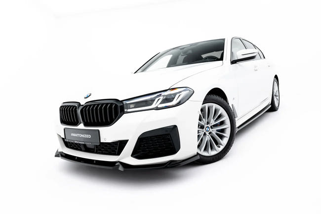 Maxton frontsplitter til BMW 5 M-Pack / M550i / M550d Sedan / Touring G30 / G31 Facelift – blank sort – billede 1 af 7
