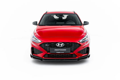 Maxton frontsplitter til Hyundai I30 N-Line Wagon Mk3 Facelift – blank sort – billede 2 af 7