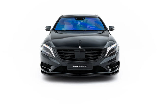Maxton frontsplitter til Mercedes-Benz S AMG-Line W222 – blank sort – billede 2 af 8
