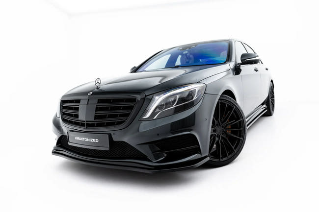 Maxton frontsplitter til Mercedes-Benz S AMG-Line W222 – blank sort – billede 1 af 8