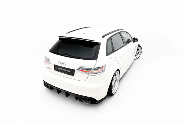 Maxton spoiler cap til Audi S3 / A3 S-Line Hatchback / Sportback 8V / 8V Facelift – blank sort – billede 1 af 6