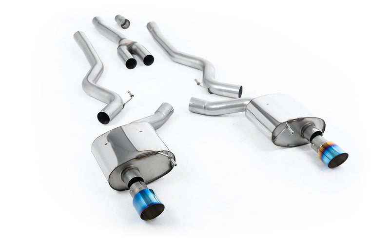 Milltek cat-back udstødning til Ford Mustang 2.3 EcoBoost (Fastback), ikke-resoneret, tips i brændt titanium – billede 11