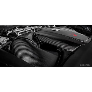 Eventuri carbon air intake system med gloss finish til Mercedes C190/R190 AMG GTR, GTS og GT, bestående af luftkanaler, filtre o