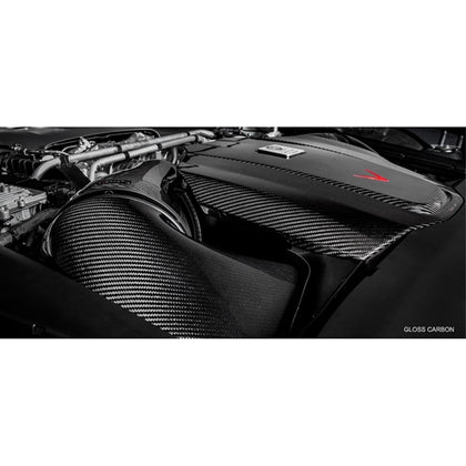 Eventuri carbon air intake system med gloss finish til Mercedes C190/R190 AMG GTR, GTS og GT, bestående af luftkanaler, filtre o
