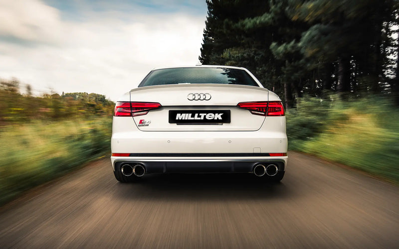 Milltek cat-back udstødning til Audi S4 3.0 Turbo V6 B9 - Sedan & Avant, ikke-resoneret, polerede tips – billede 4