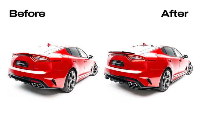 Maxton spoiler til Kia Stinger GT / GT-Line / Standard Mk1 – blank sort – billede 2 af 7