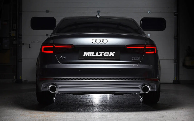 Milltek cat-back udstødning til Audi A4 2.0 TFSI B9 Quattro Sedan & Avant, resoneret, polerede tips – billede 3